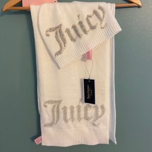 Juicy Couture Black Label Hat and Scarf set
